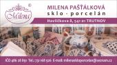 Maloobchod sklo porcelán suvenýry Trutnov - Vnitřní Město - Milena Pašťálková - logo