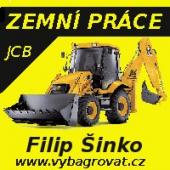Zemní práce strojem JCB 3cx Větřní - Zemní  práce Filip Šinko - logo